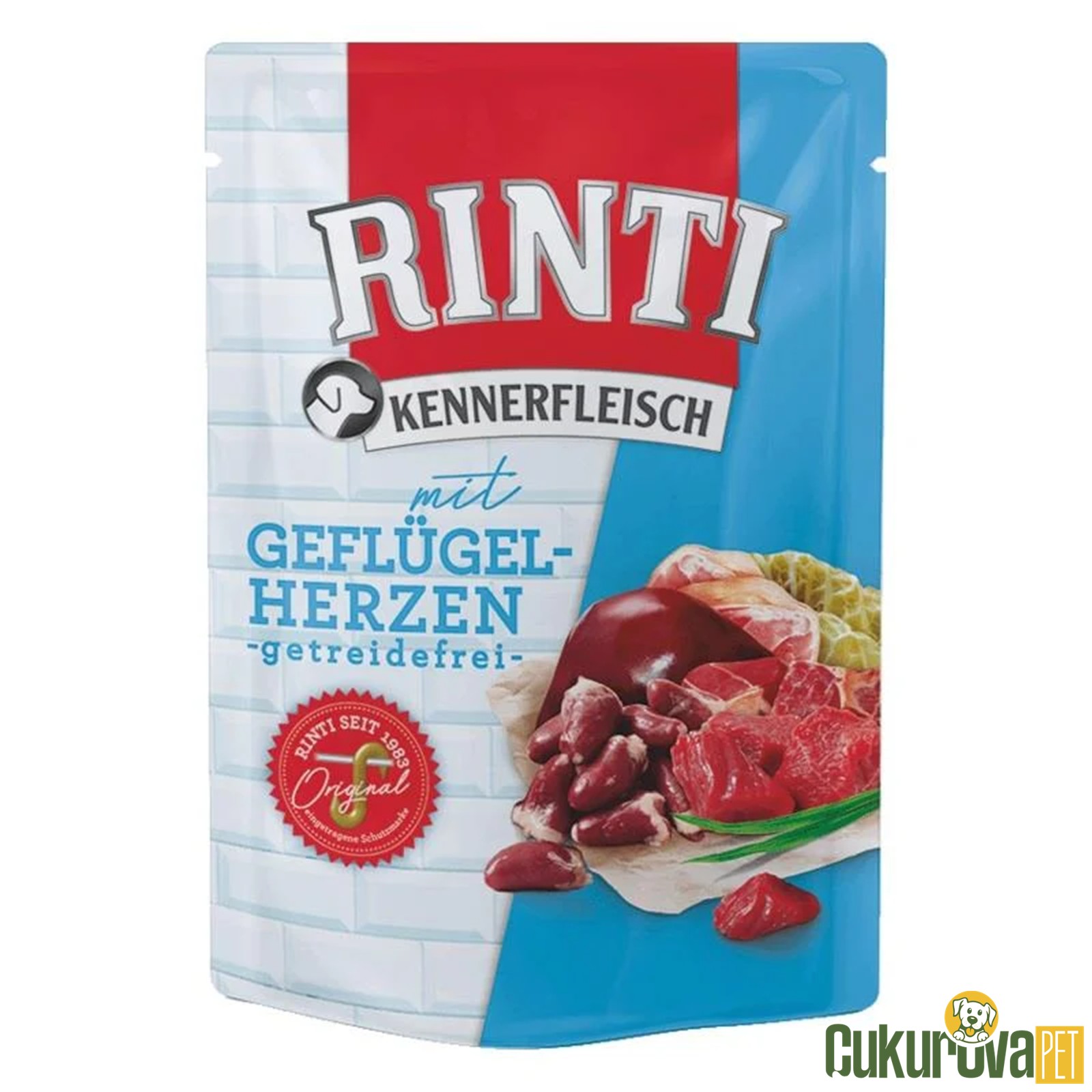 Rinti Pouch Sığır Etli̇ Ve Tavuk Yürekli̇ Tahılsız Köpek Yaş Maması 400 Gr