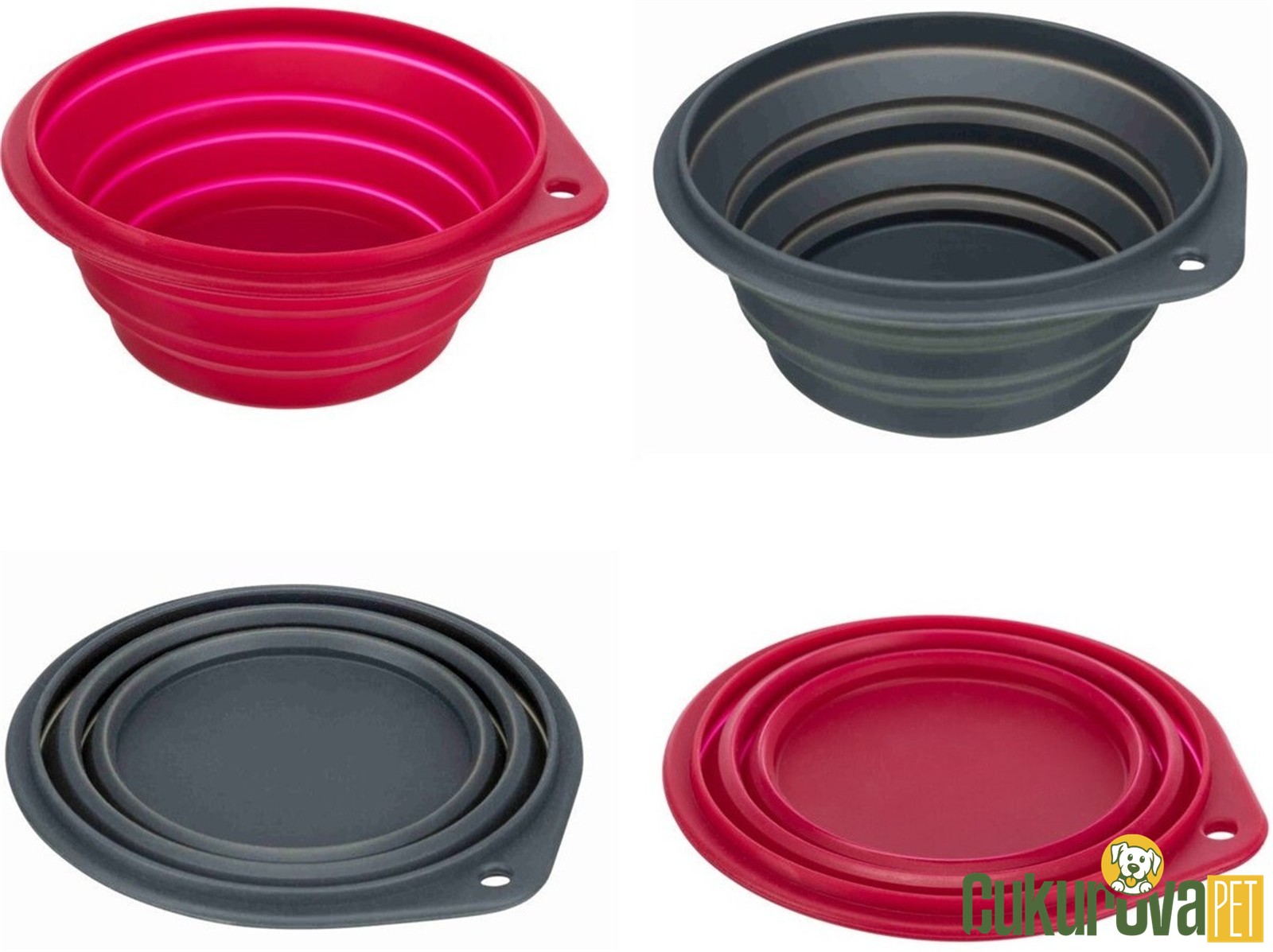 Trixie Kedi̇ & Köpek Seyahat Mama & Su Kabı Si̇li̇kon 2 L 22 Cm