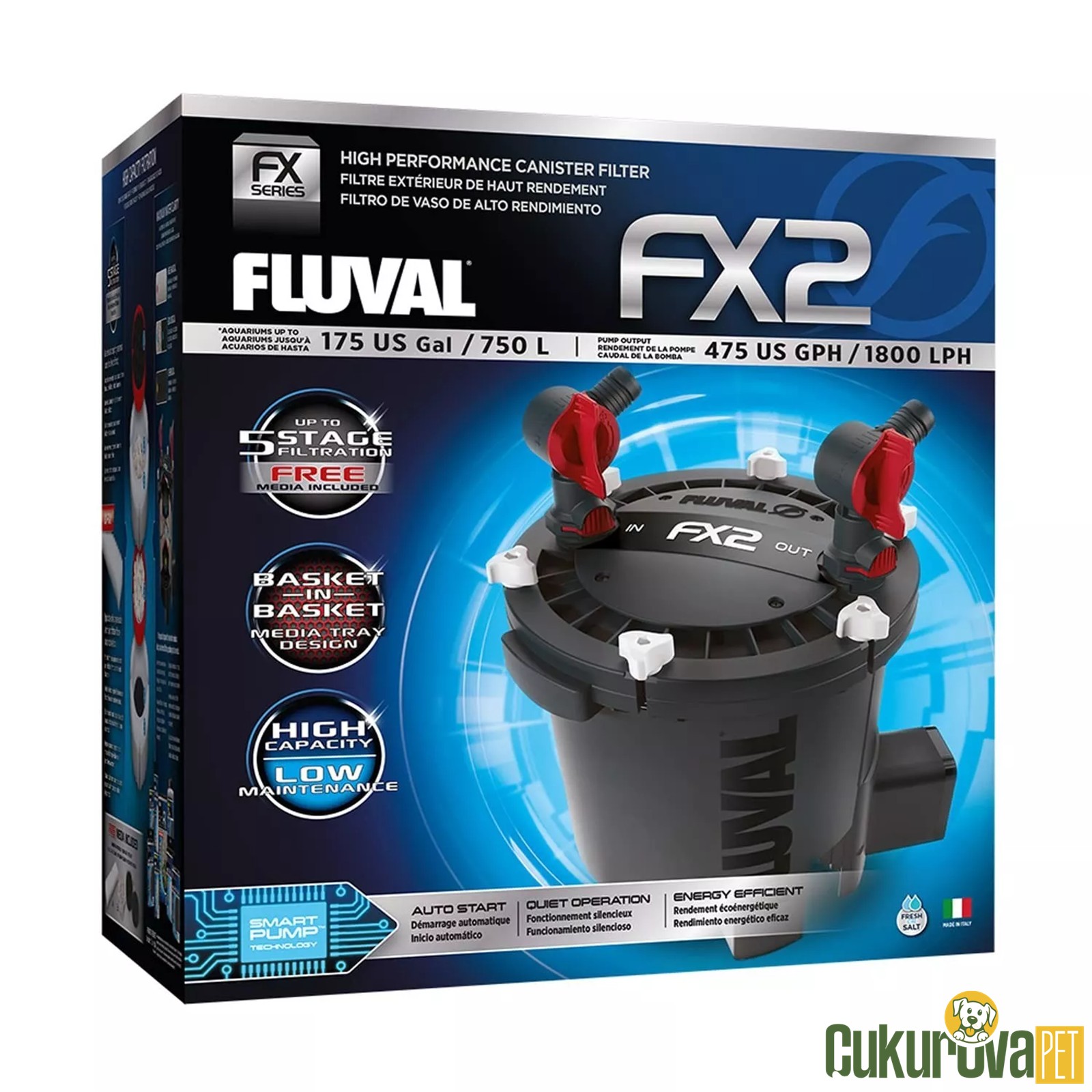 Fluval Fx2 Dış Fi̇ltre 1800 L / H