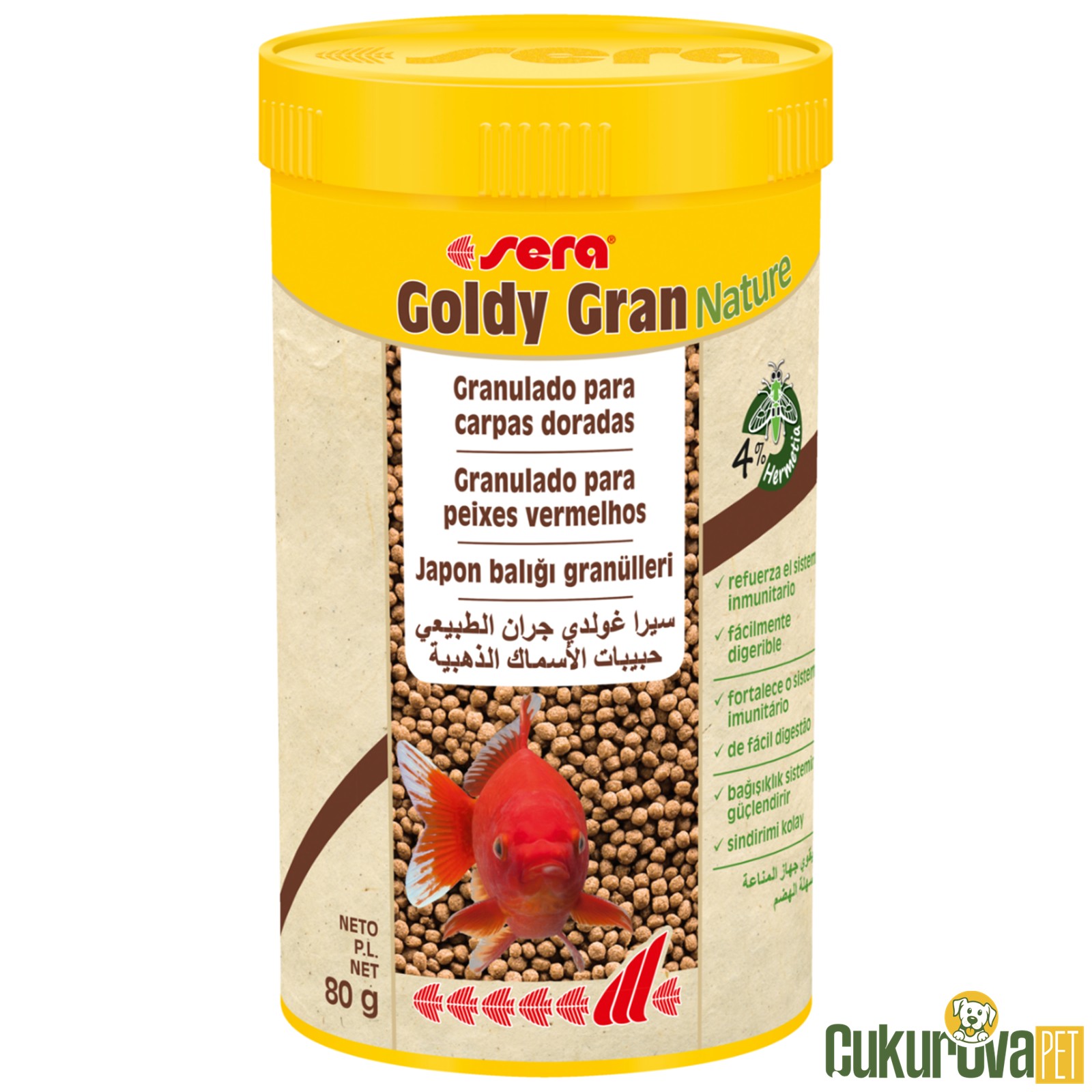 Sera Goldy Gran Nature Granül Yem 250 Ml - 80 Gr