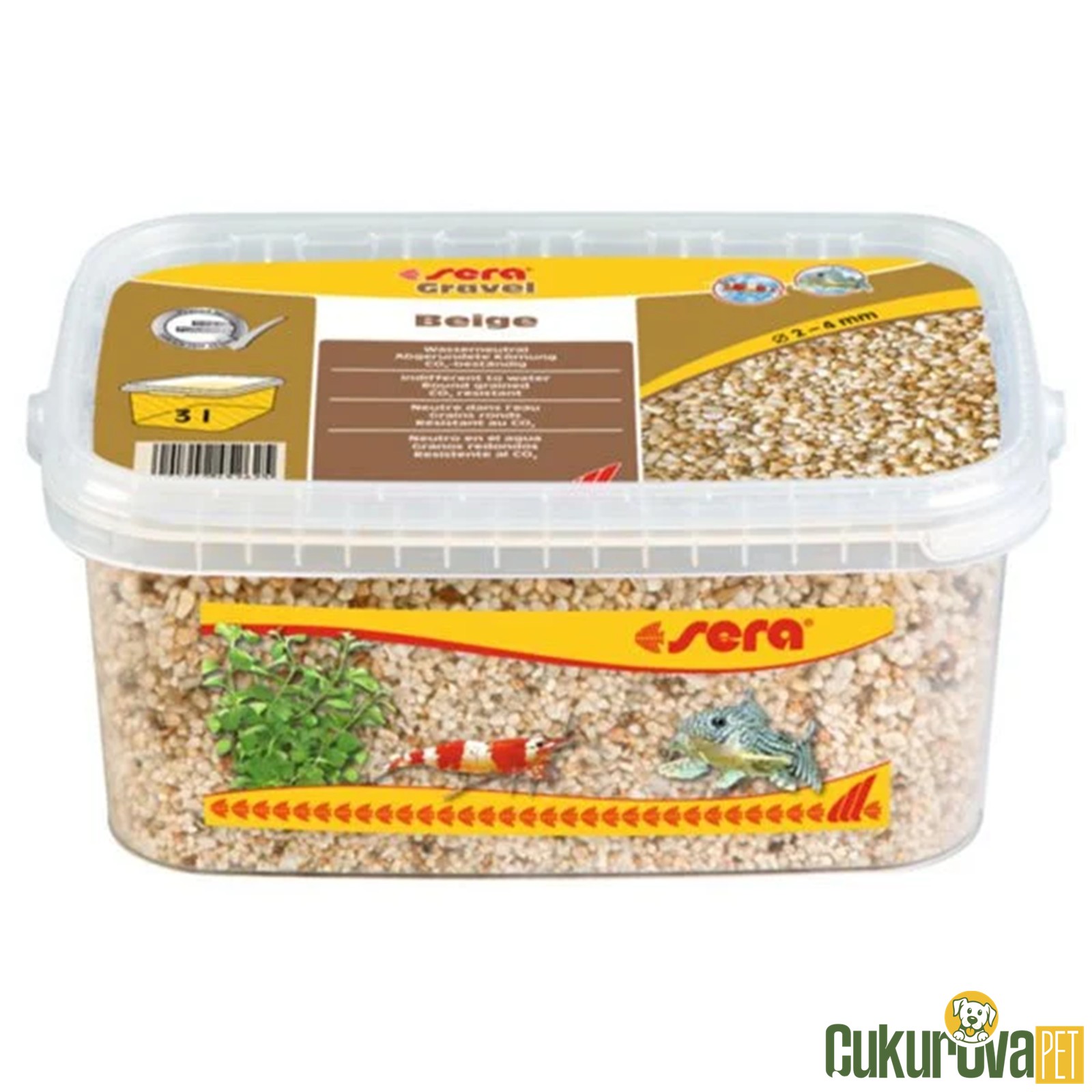 Sera Bej Doğal Akvaryum Kumu 2 - 4 Mm - 3 L