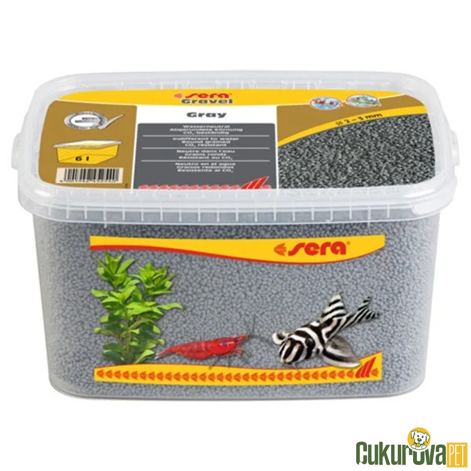 Sera Grey Doğal Gri Akvaryum Kumu 2 - 3 Mm - 6 L