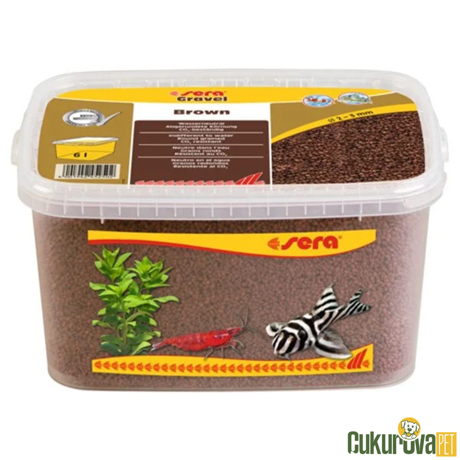 Sera Kahverengi Doğal Akvaryum Kumu 2 - 3 Mm - 6 L
