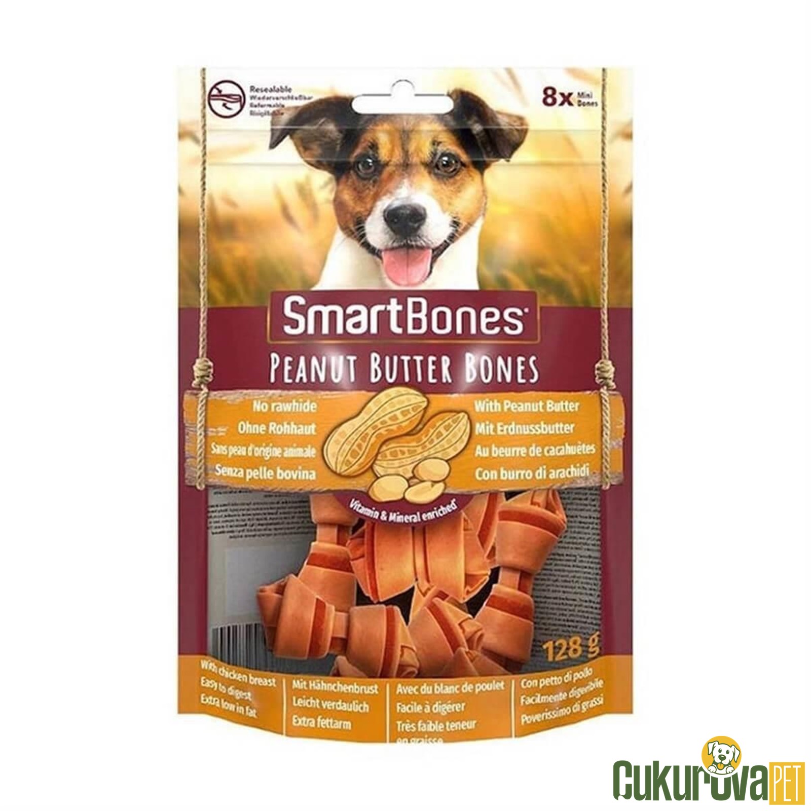 Smart Bones Fistik Ezmeli̇ Mini Köpek Ödül Kemi̇ği̇ 128 Gr