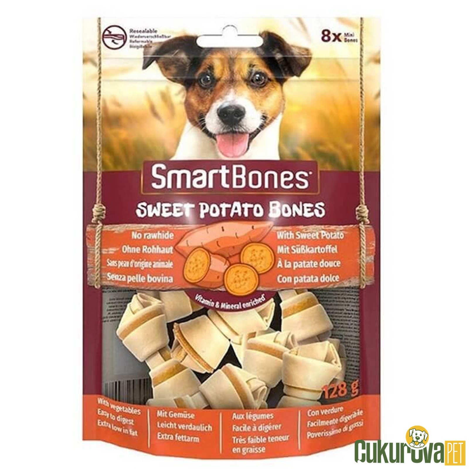 Smart Bones Tatli Patatesli̇ Mi̇ni̇ Kemi̇k Köpek Ödül Kemi̇ği̇ - 128 Gr