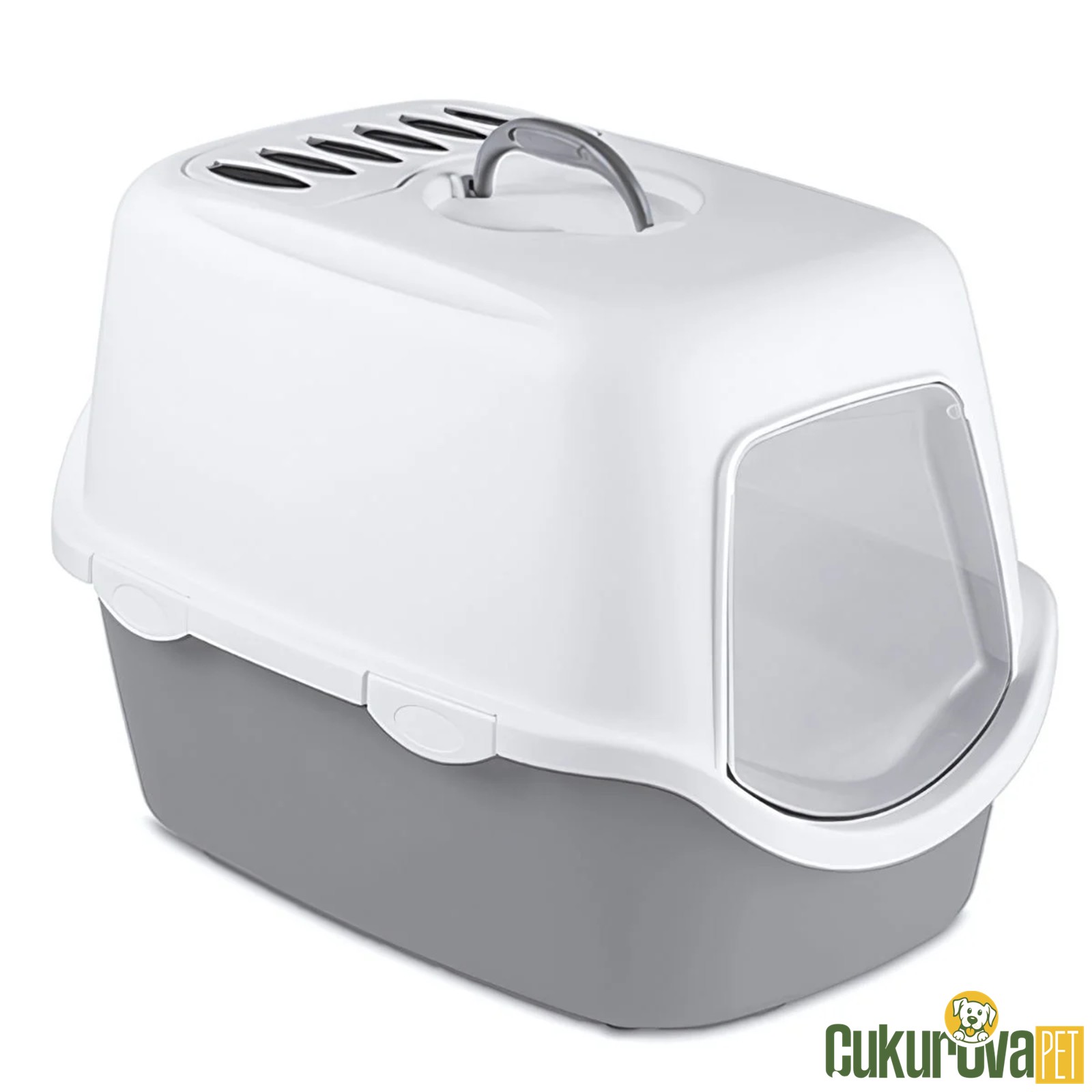 Stefanplast Cathy Fi̇ltre Kapalı Kedi̇ Tuvaleti - Gri̇ / Beyaz