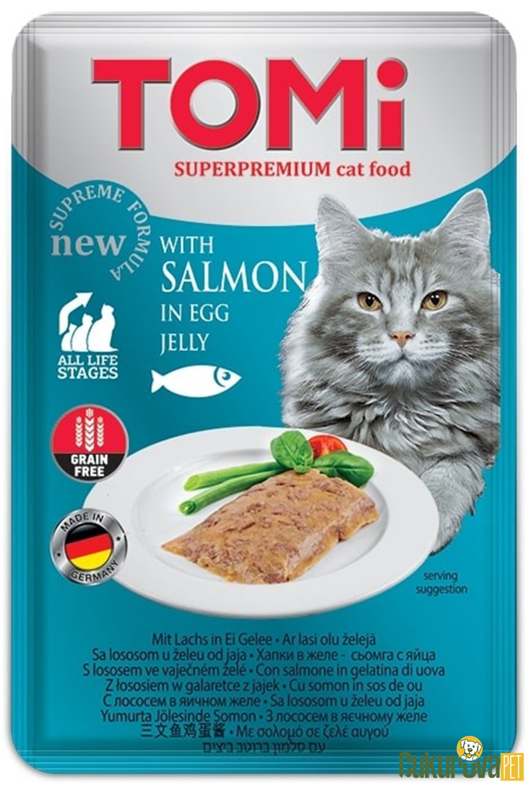 Tomi Somon Ve Yumurtalı Yetişki̇n Kedi̇ Yaş Maması 100 Gr