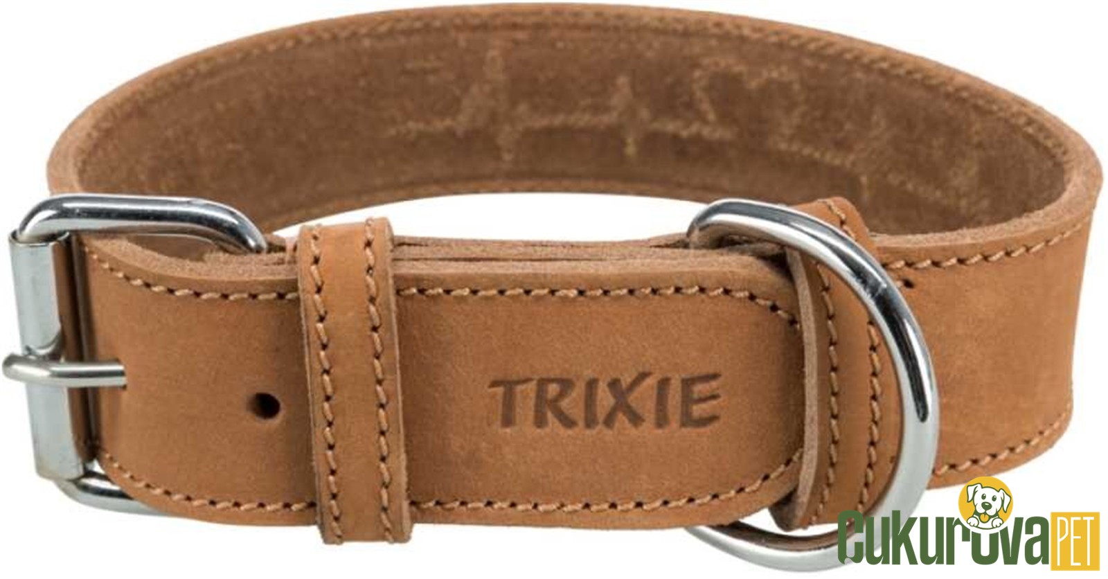 Trixie Kalın Deri̇ Köpek Boyun Tasması 47 - 55 Cm x 40 Mm L - Kahverengi̇
