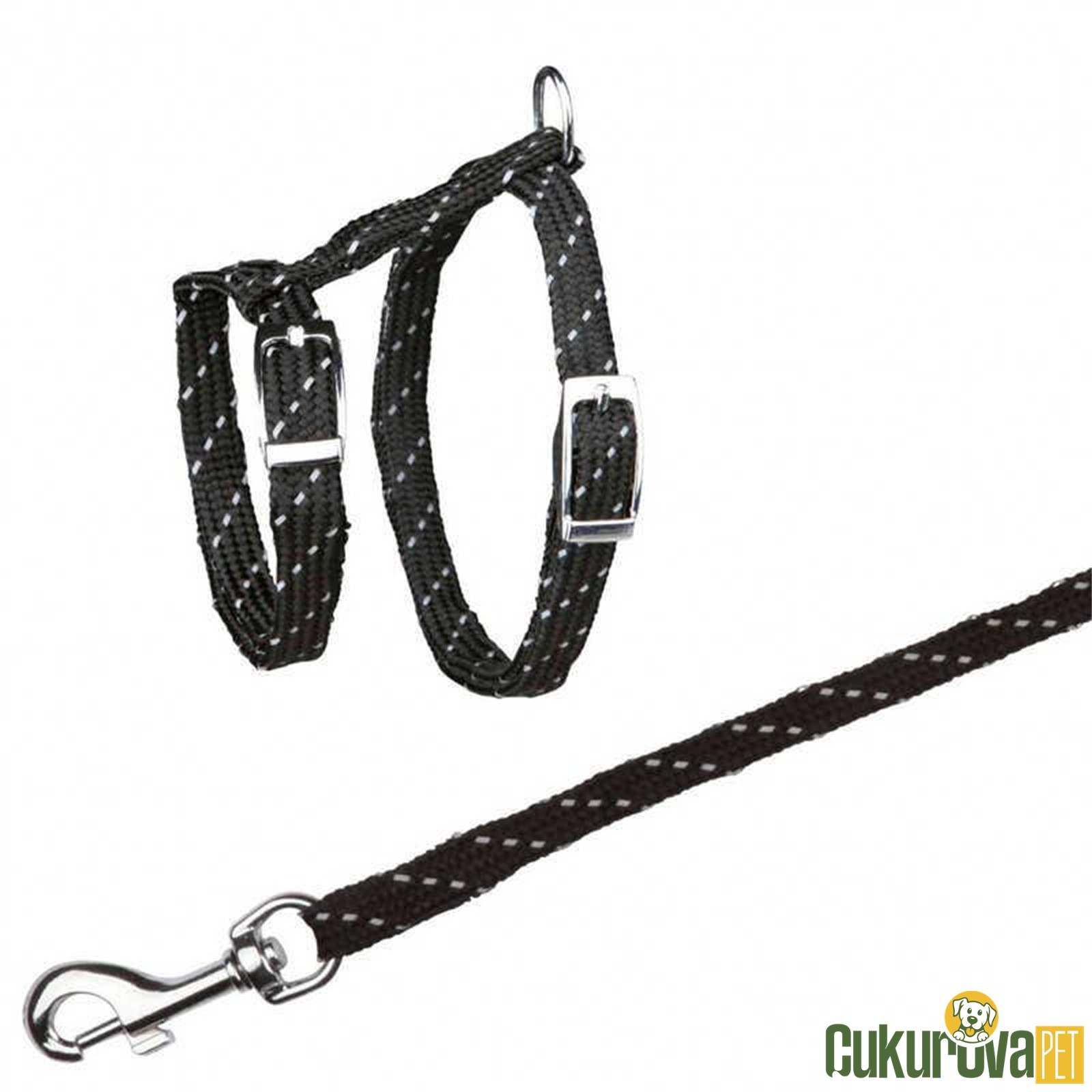 Trixie Fosforlu Kedi Göğüs Tasma Seti Karışık Renkli M / 10 Mm x 18 - 35 Cm