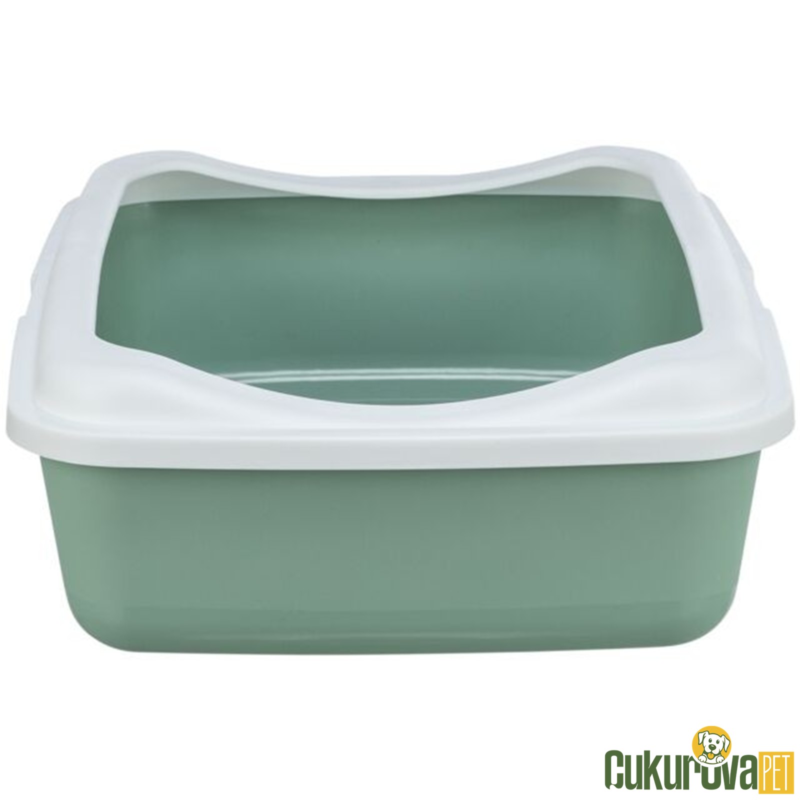 Trixie Kedi̇ Tuvalet Kabı Klasi̇k 37 x 15 x 48 Cm - Yeşi̇l - Beyaz