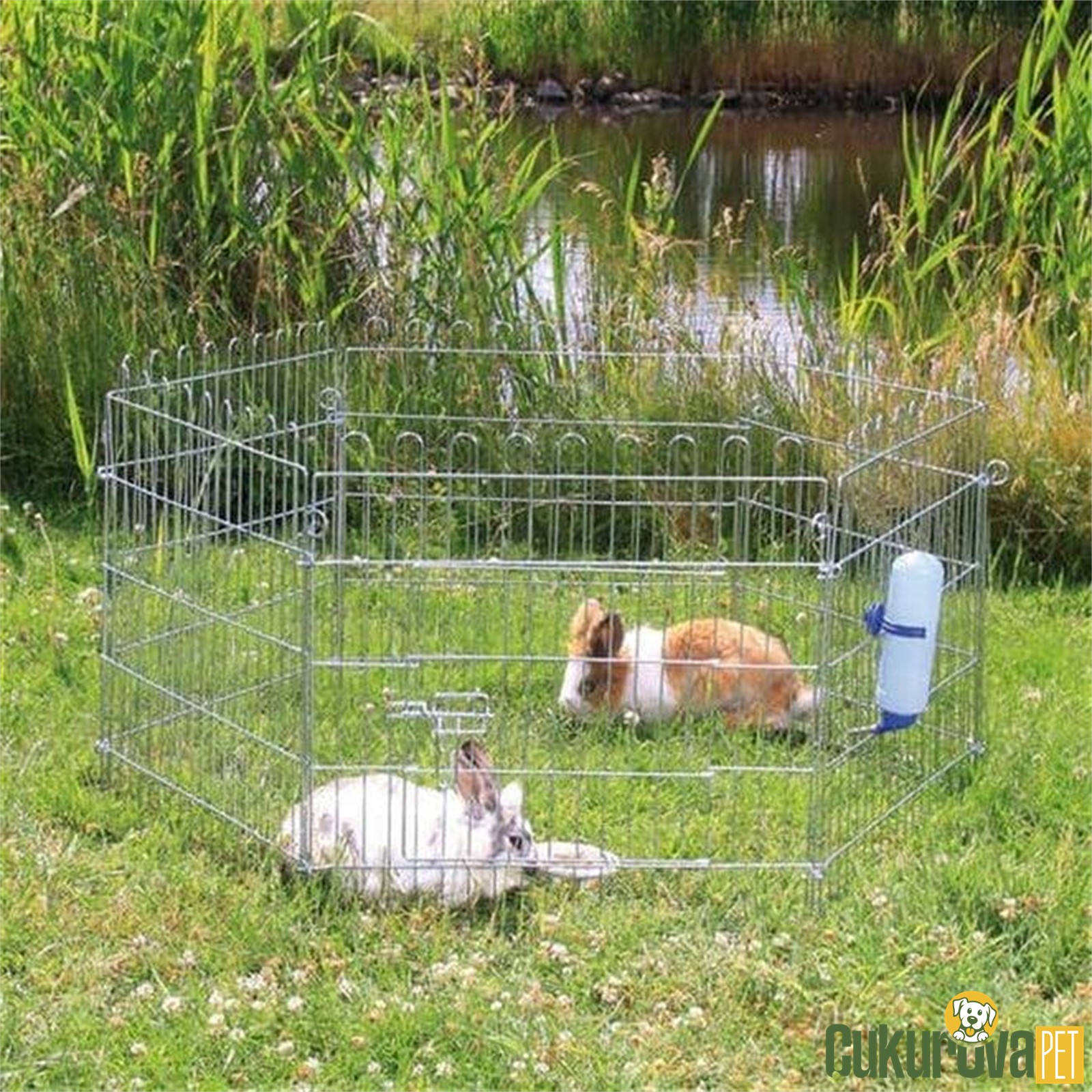 Trixie Tavşan Ve Guinea Pig İçin Çit Galvaniz Oyun Alanı 6 Parça - 63 x 60 Cm