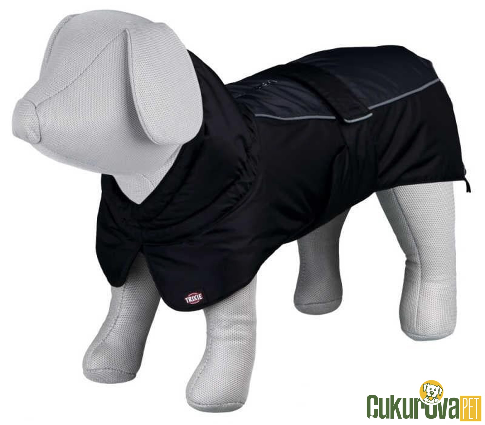 Trixie Köpek Paltosu L - 55 Cm - Si̇yah - Gri̇