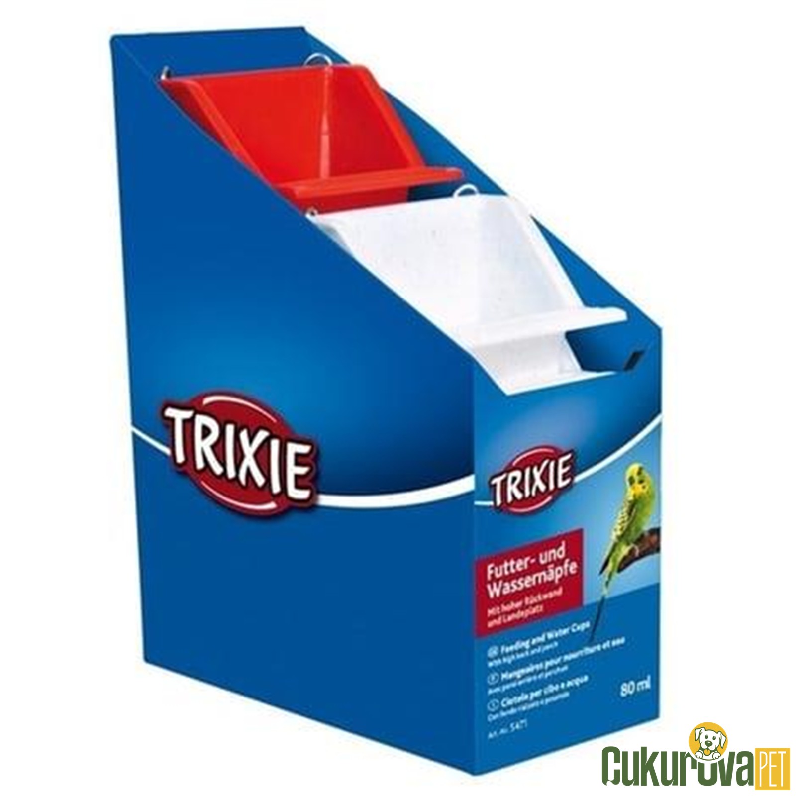Trixie Plastik Tünekli Kuş Yemliği 130 Ml