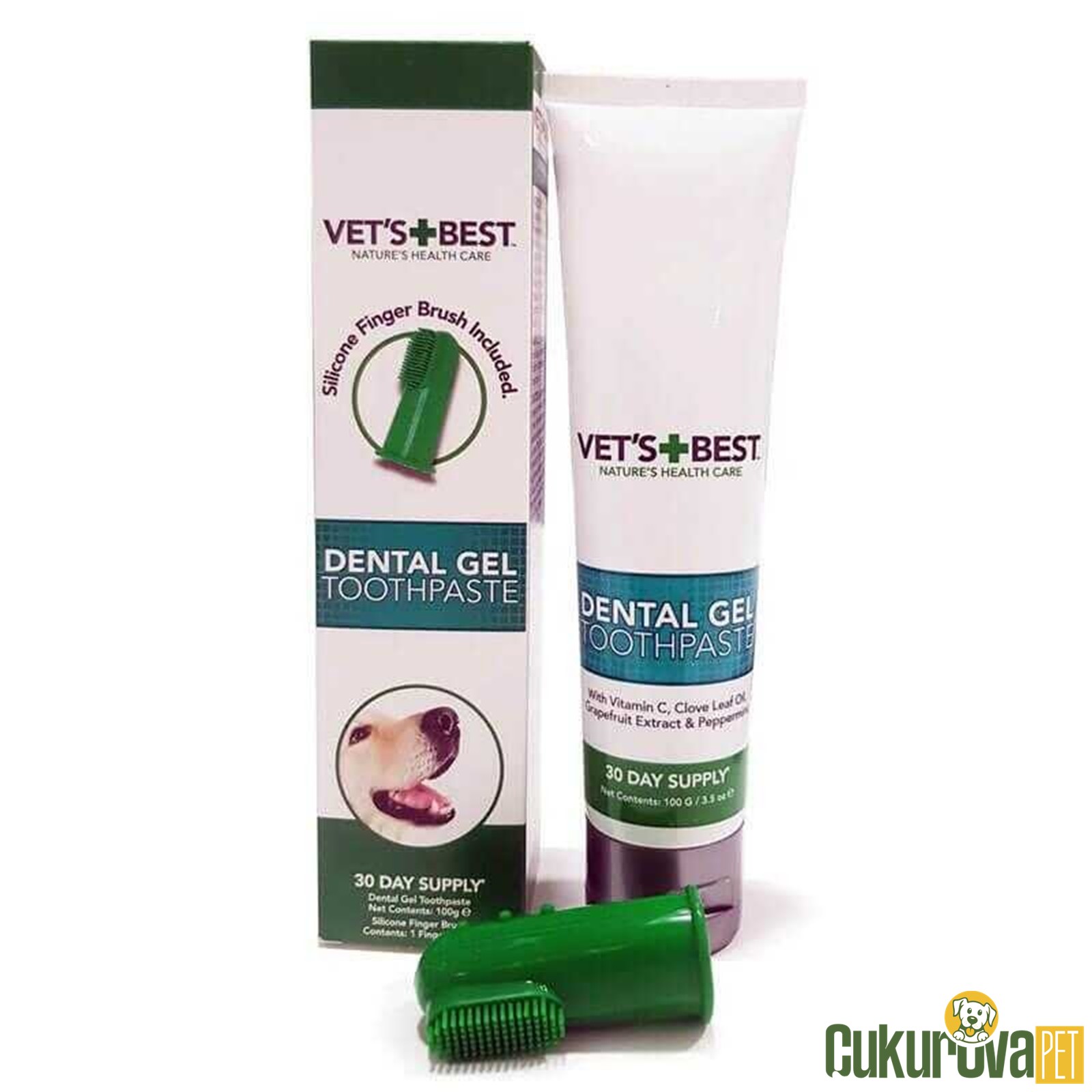 Vet's Best Köpekler İçi̇n Di̇ş Macunu 100 Gr + Parmak Di̇ş Firçasi Hedi̇ye!