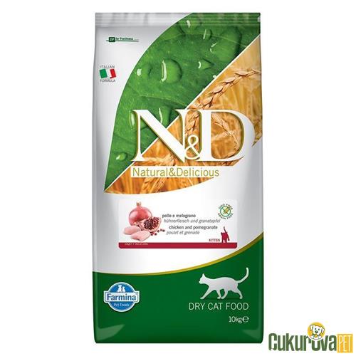 N & D TAHILSIZ KITTEN TAVUK NAR YAVRU KEDİ MAMASI 10 KG