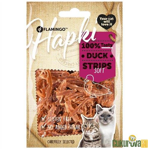 FLAMINGO HAPKI STRIPS ÖRDEK ETLİ KEDİ ÖDÜLÜ 50 GR