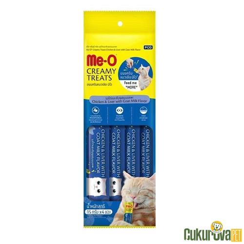MEO TAVUKLU CİĞERLİ KEÇİ SÜTLÜ KREMA KEDİ ÖDÜLÜ 4 x 15 GR