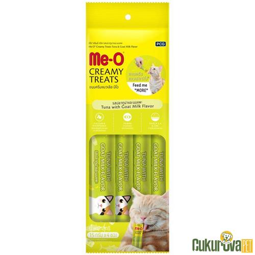 MEO TON BALIĞI VE KEÇİ SÜTLÜ KREMA KEDİ ÖDÜLÜ 4 x 15 GR