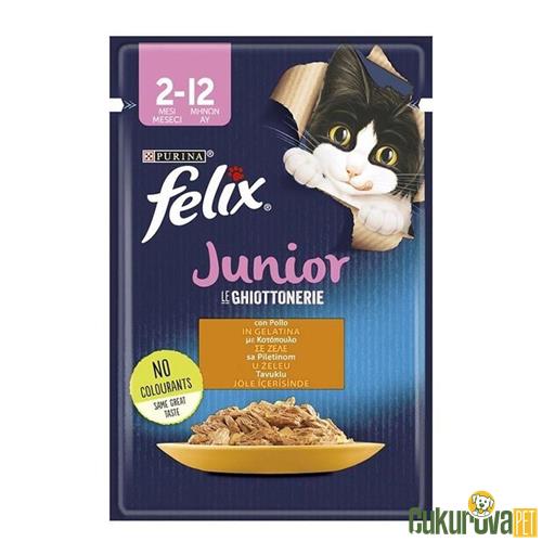 FELIX JUNIOR TAVUKLU YAVRU KEDİ YAŞ MAMASI POUCH 85 GR