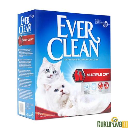 EVER CLEAN MULTIPLE ÇOKLU KULLANIMA UYGUN KEDİ KUMU 10 L