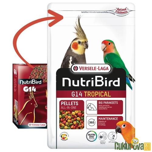 VERSELE LAGA NUTRIBIRD G14 TROPICAL PAREKETLER İÇİN PELET YEM 1 KG