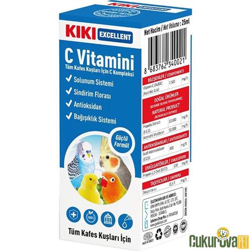 KIKI EXCELLENT C VİTAMİNİ KUŞLAR İÇİN 25 ML