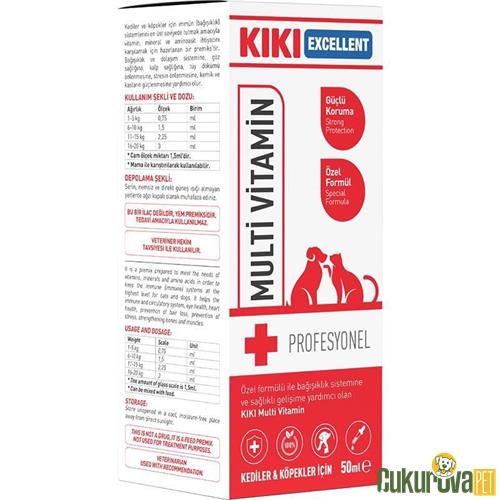 KIKI EXCELLENT KEDİ VE KÖPEK MULTİ VİTAMİN 50 ML 