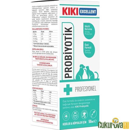 KIKI EXCELLENT KEDİ VE KÖPEKLER İÇİN SIVI PROBİYOTİK 50 ML