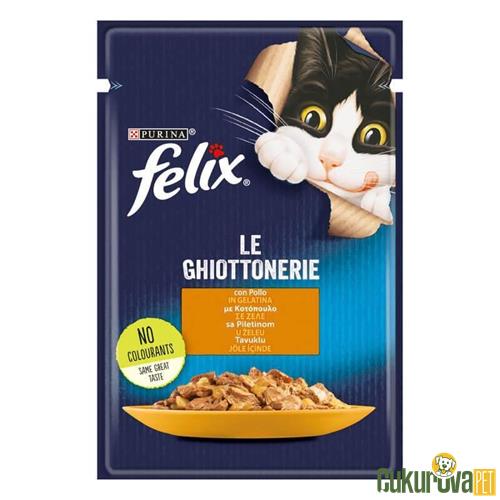 FELIX JÖLE İÇİNDE TAVUKLU YETİŞKİN KEDİ YAŞ MAMASI 85 GR