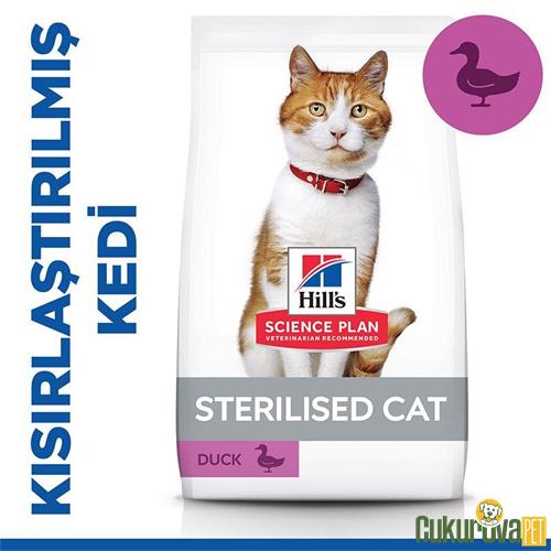 HILL'S SCIENCE PLAN ÖRDEKLİ KISIRLAŞTIRILMIŞ KEDİ MAMASI 8 KG + 2 KG HEDİYE!