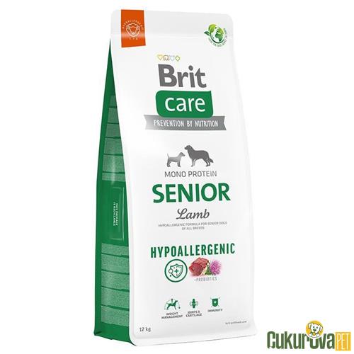BRIT CARE HYPO - ALLERGENIC KUZULU VE PİRİNÇLİ TÜM IRKLAR İÇİN YAŞLI KÖPEK MAMASI 12 KG