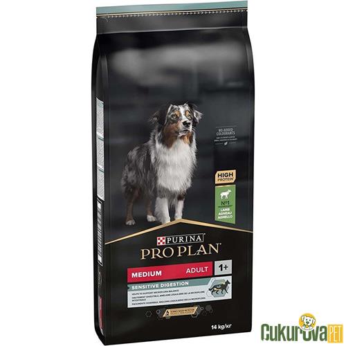 PRO PLAN SENSITIVE DIGESTION KUZULU VE PİRİNÇLİ ORTA IRK YETİŞKİN KÖPEK MAMASI 14 KG