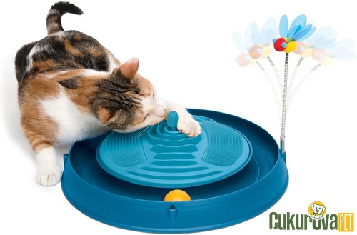 Catit Play Plastik Çember Kedi Otlu Oyuncak Mavi 40 Cm