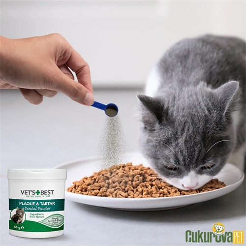 Vet's Best Plaque & Tartar Dental Power Kediler İçi̇n Plak ve Tartar Engelleyici Ağız Bakım Tozu 45 Gr