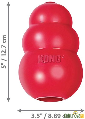 Kong Classic Ödül Hazneli Kauçuk Köpek Oyuncağı Kırmızı / XL - 13 Cm