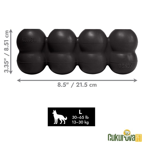 Kong Goodie Ribbon Ödül Hazneli Köpek Oyuncağı Siyah / L - 21.5 Cm