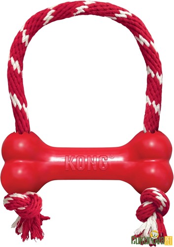 Kong Goodie Bone İpli Köpek Oyuncağı M - 18 Cm