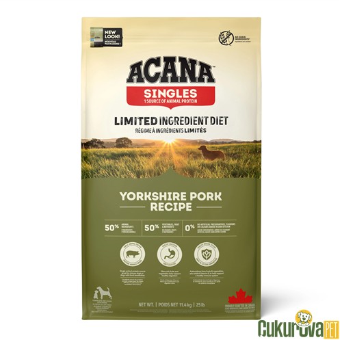 Acana Singles Yorkshire Pork Köpek Maması 11.4 Kg