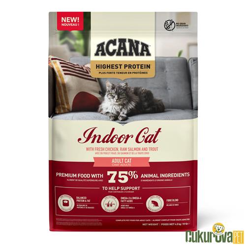 ACANA INDOOR YÜKSEK PROTEINLI TAVUK VE BALIKLI KISIRLAŞTIRILMIŞ KEDİ MAMASI 4.5 KG