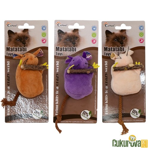 EASTLAND KEDİ OYUNCAK MATATABILI PELUŞ FARE 9.5 CM