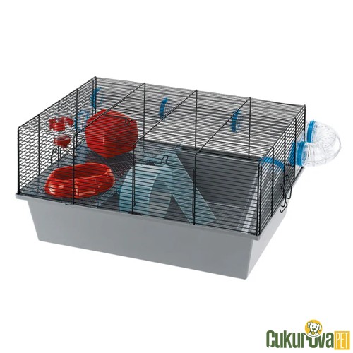 FERPLAST MILOS SİYAH DEMİRLİ HAMSTER KAFESİ - L