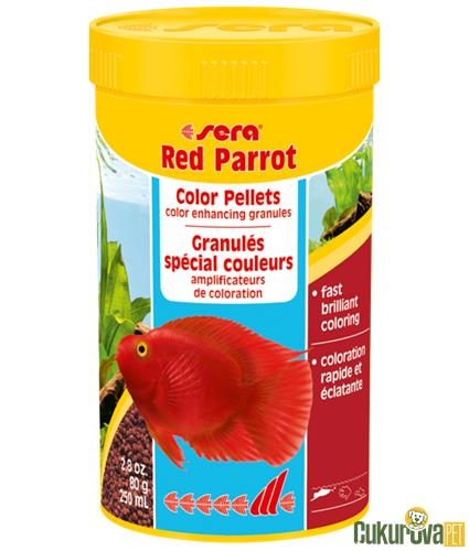 SERA BALIK YEM RED PARROT RENK GELİŞTİRİCİ GRANÜLLER 250 ML 