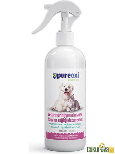 PUREOXI VETERİNER HİJYEN ALANLARI VE HAYVAN SAĞLIĞI DEZENFEKTANI - 400 ML 