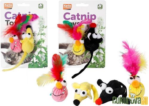 KARLIE CATNIPLI PELUŞ KEDİ OYUNCAĞI SETİ  2'Lİ 6 CM 