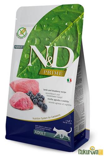 N & D PRIME KUZU ETLİ VE YABAN MERSİNLİ TAHILSIZ YETİŞKİN KEDİ MAMASI 1.5 KG