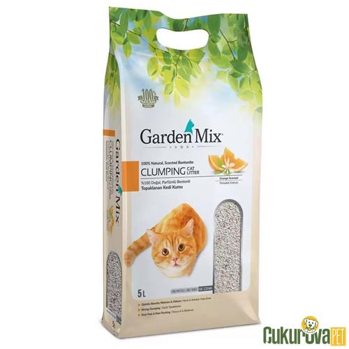 GARDENMIX PORTAKAL KOKULU BENTONİT İNCE TANELİ KEDİ KUMU 5 L