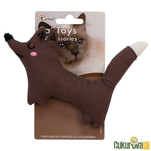 EASTLAND KEDİ OYUNCAĞI CATNIPLI HIŞIRTILI PELUŞ TİLKİ 16.5 CM