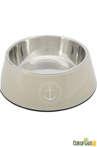 TRIXIE KÖPEK MAMA VE SU KABI MELAMIN PASLANMAZ ÇELİK 400 ML - 17 CM - KUM BEJİ 