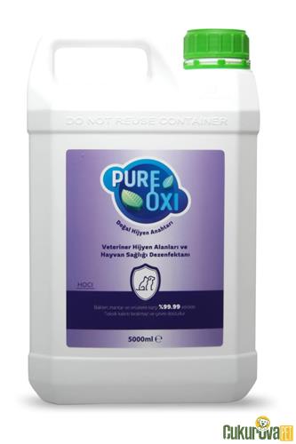 PUREOXI VETERİNER HİJYEN ALANLARI VE HAYVAN SAĞLIĞI DEZENFEKTANI 5 L