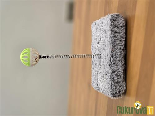 C.P. KEDİ PELUŞ TÜYLÜ HACIYATMAZLI OYUNCAK 15 x 15 x 15 CM - GRİ